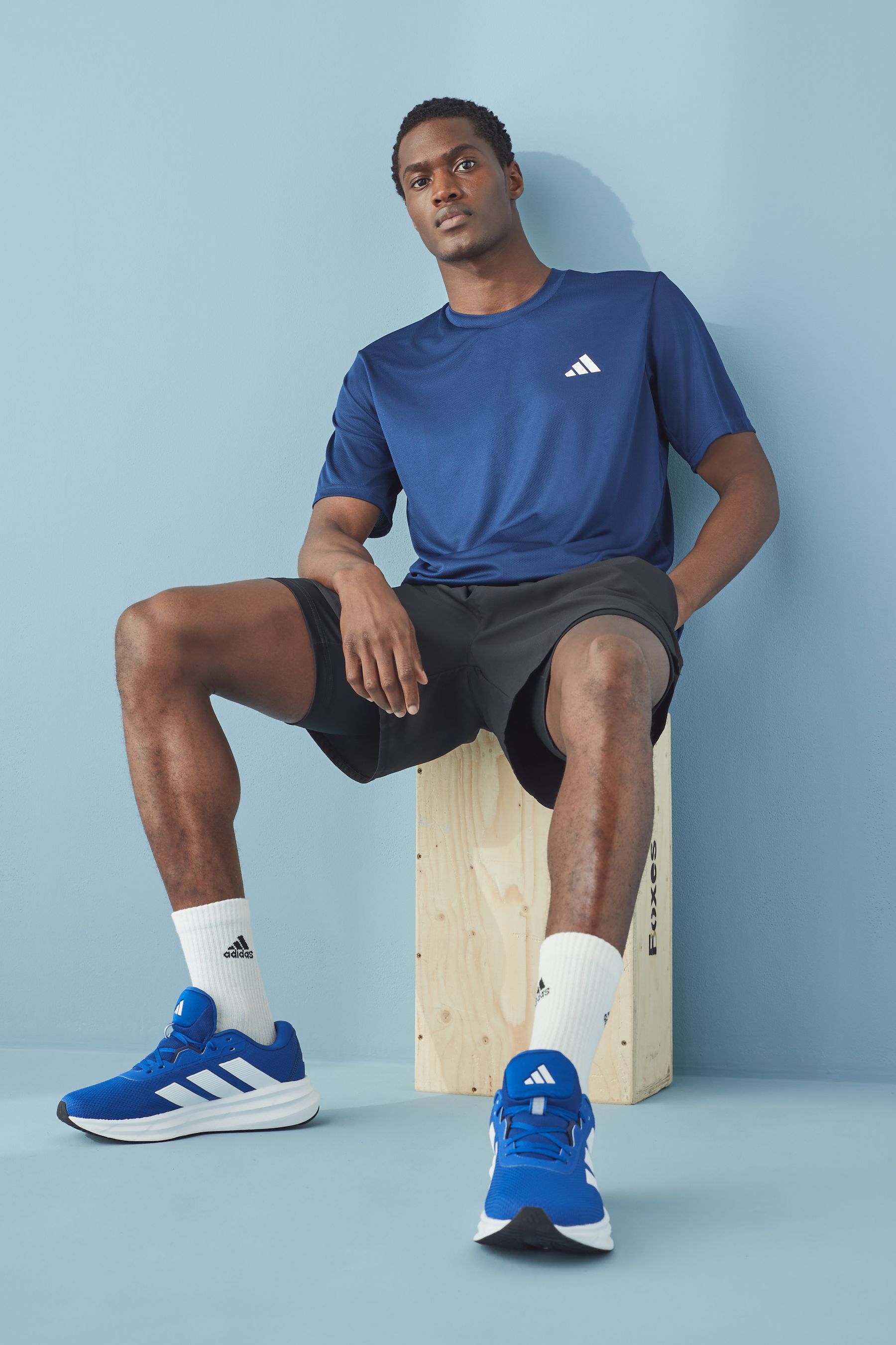 Buy adidas Blue PERFORMANCE Train Essentials Training T Shirt from