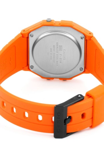 Casio 'Classic' Orange and LCD Plastic/Resin Quartz Chronograph Watch