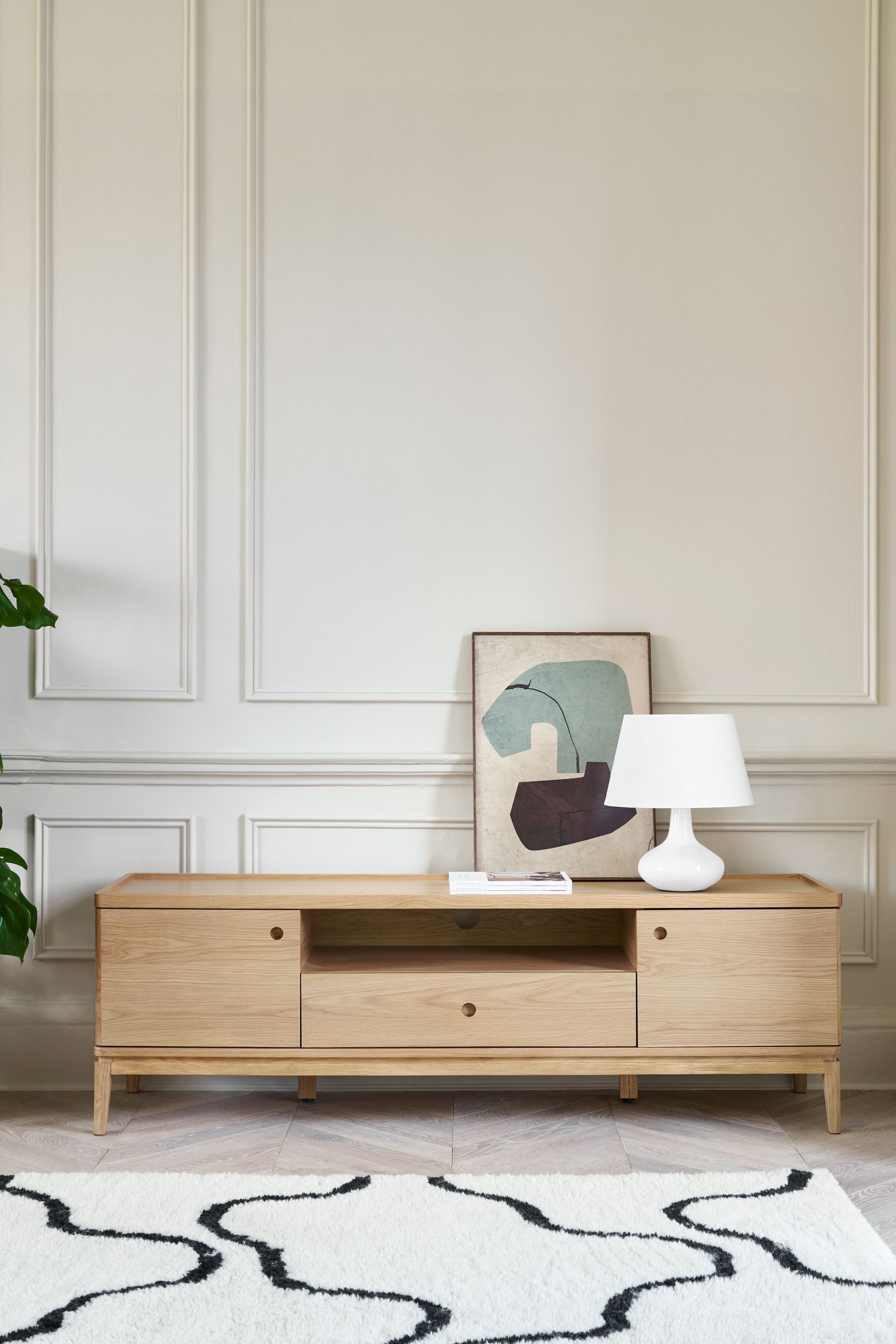 London oak cheap tv unit