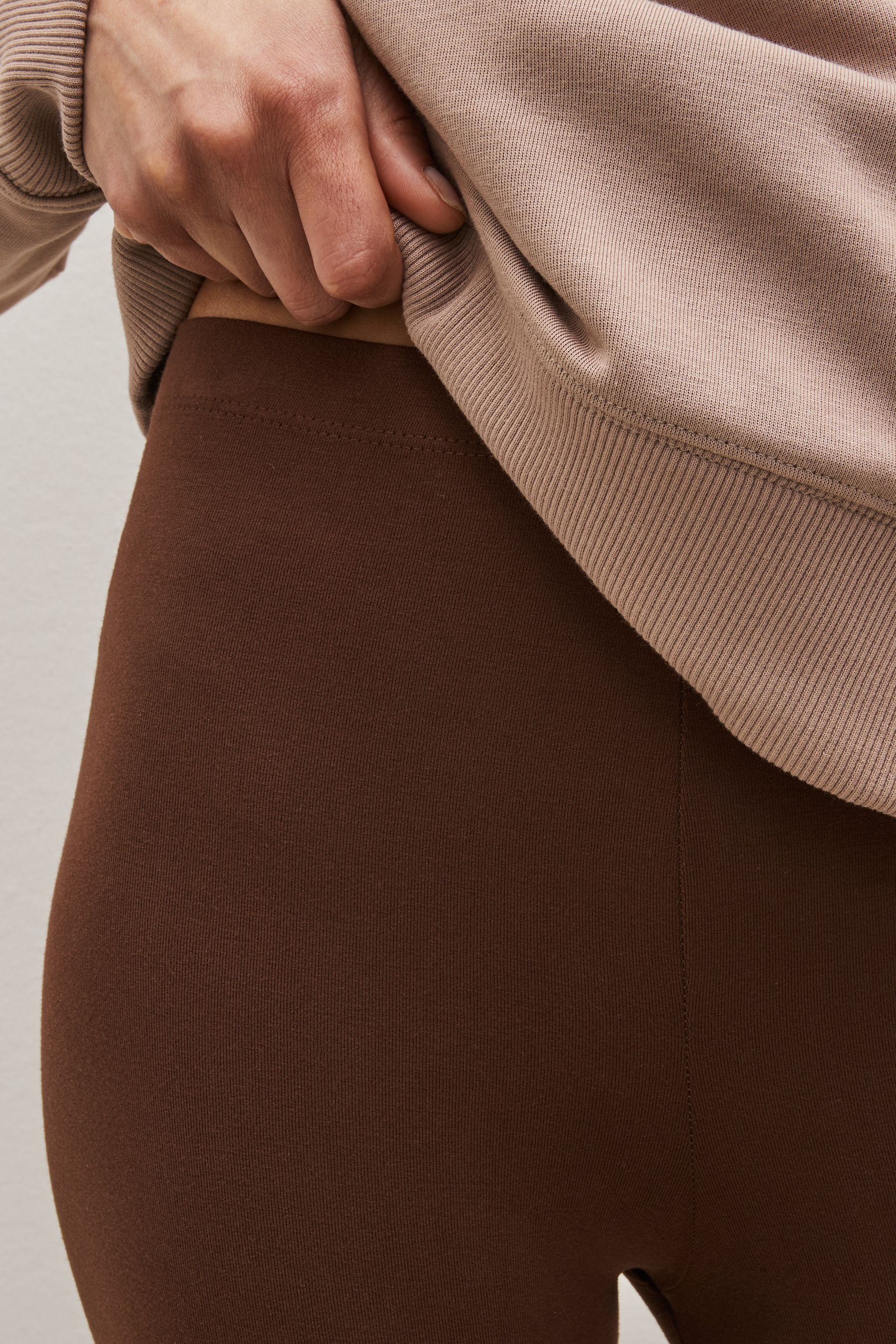 Brown cropped leggings outlet