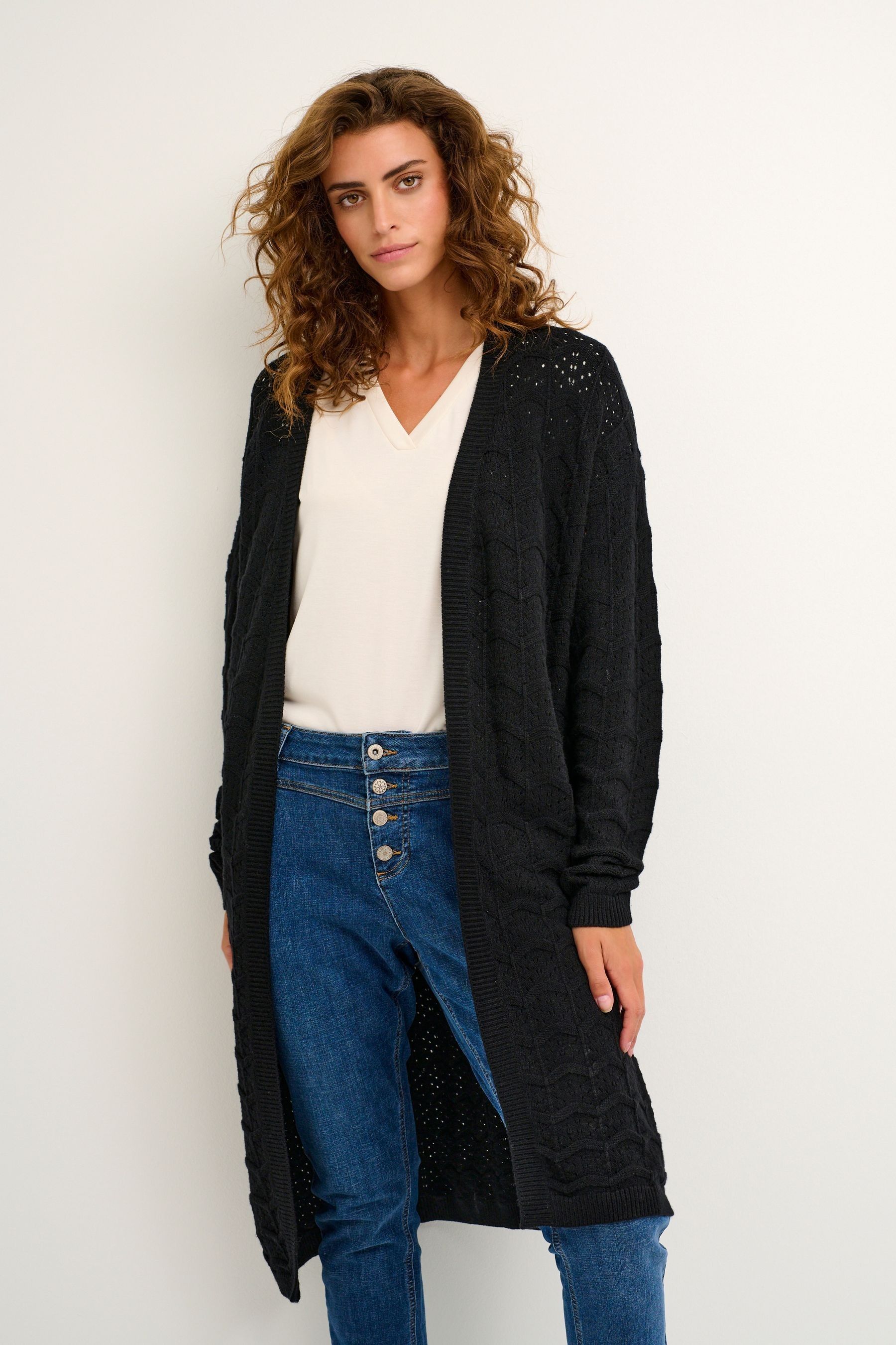 Long black deals cardigan sweater