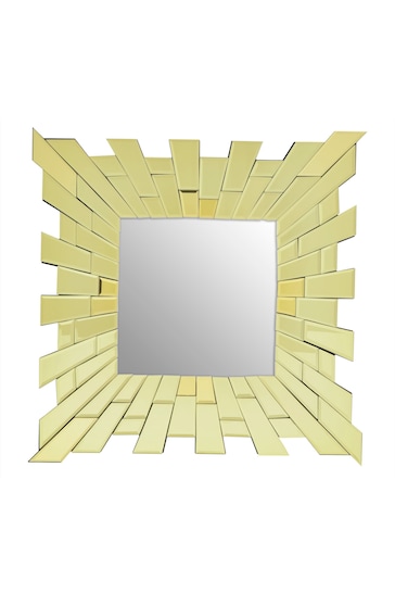 Interiors by Premier Black Glitzy Golden Wall Mirror