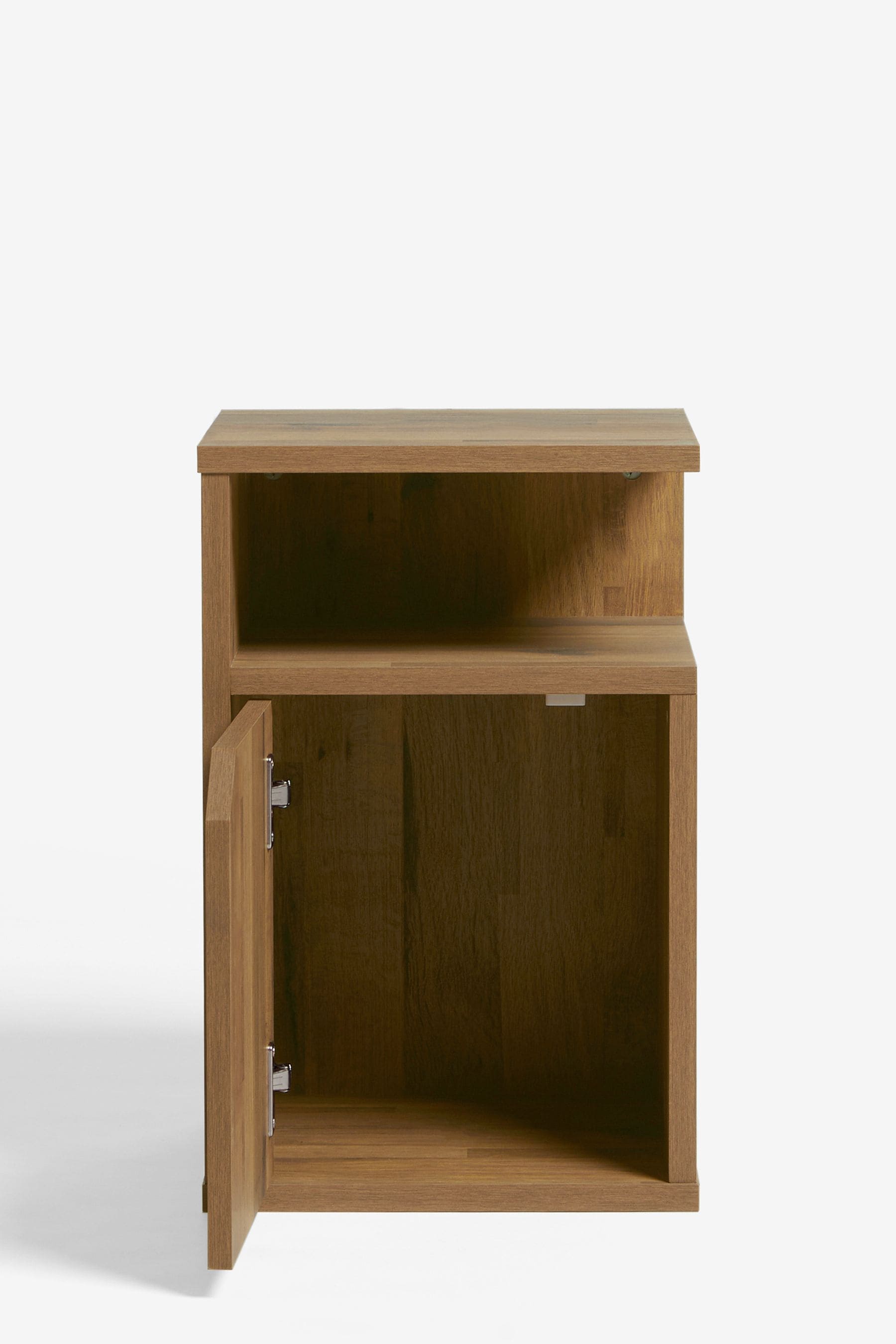Dark Bronx Oak Effect Storage Side Table