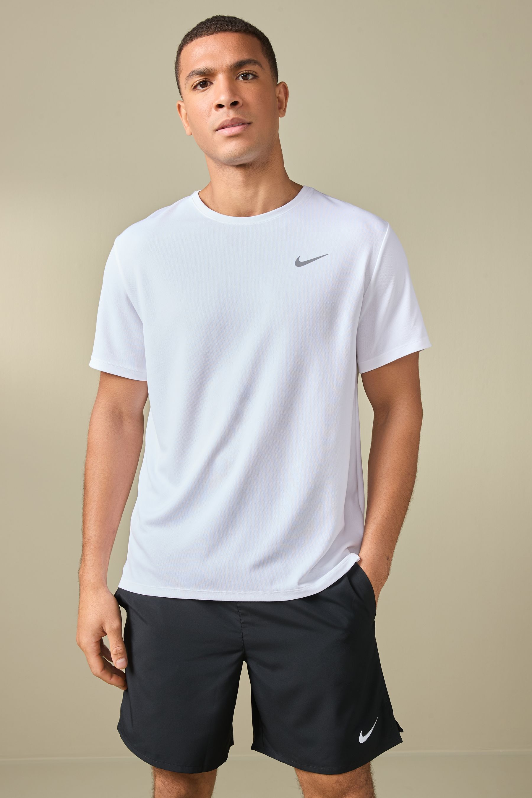 Running miler new arrivals t shirt white
