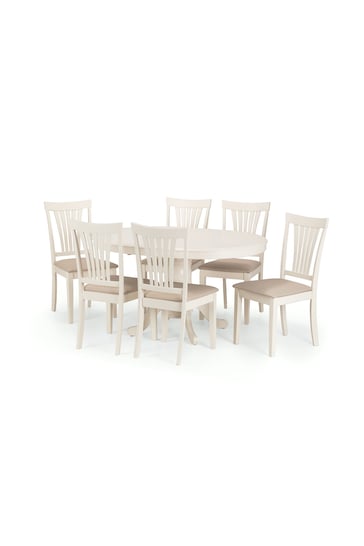 Julian Bowen Taupe Stanmore Extending 6 Seater Dining Set