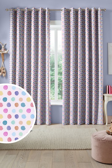 Voyage Blossom Dotty Made To Measure Curtains