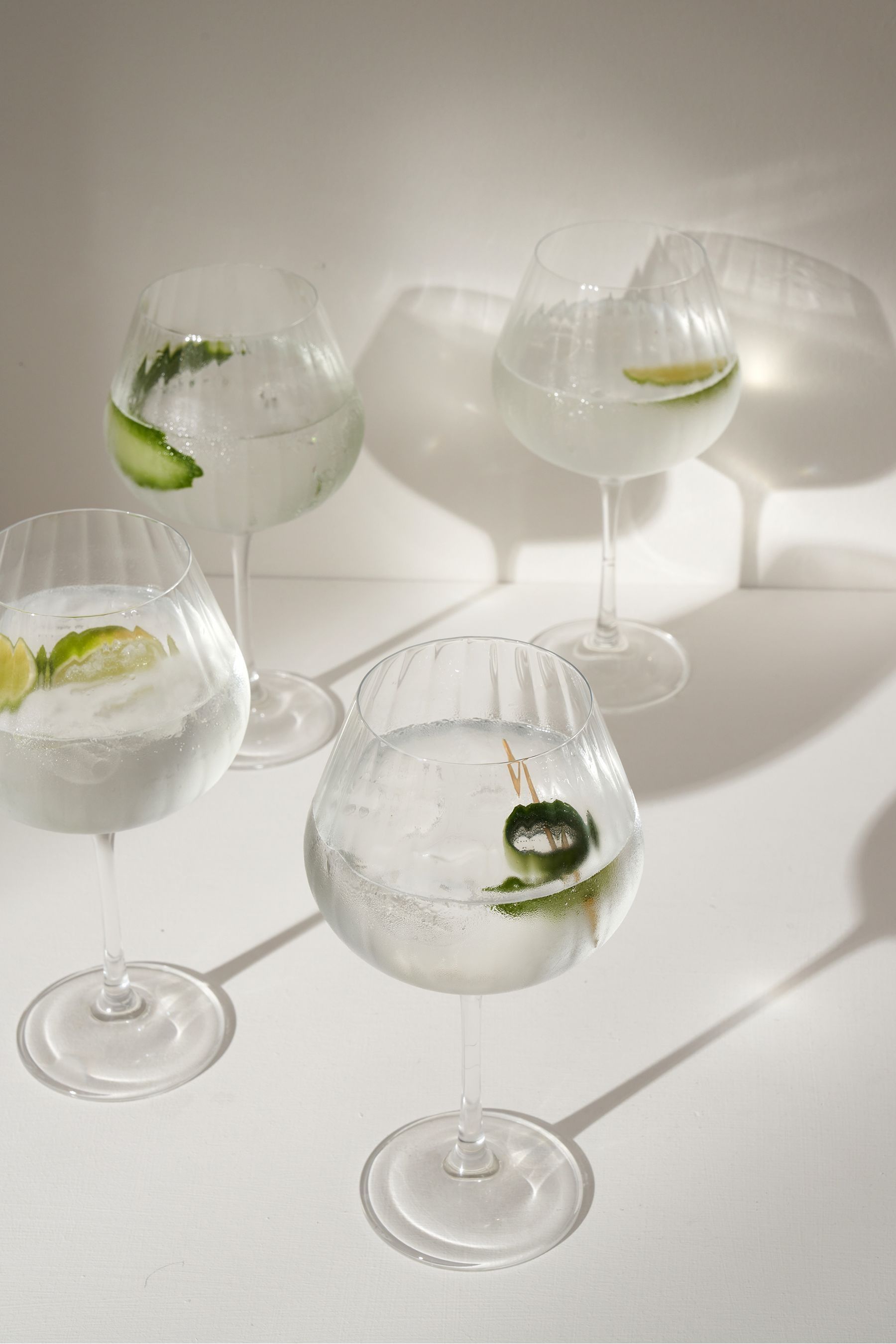 Buy Truly Set of 4 Clear Fluted Crystal Gin Glasses from the Next UK