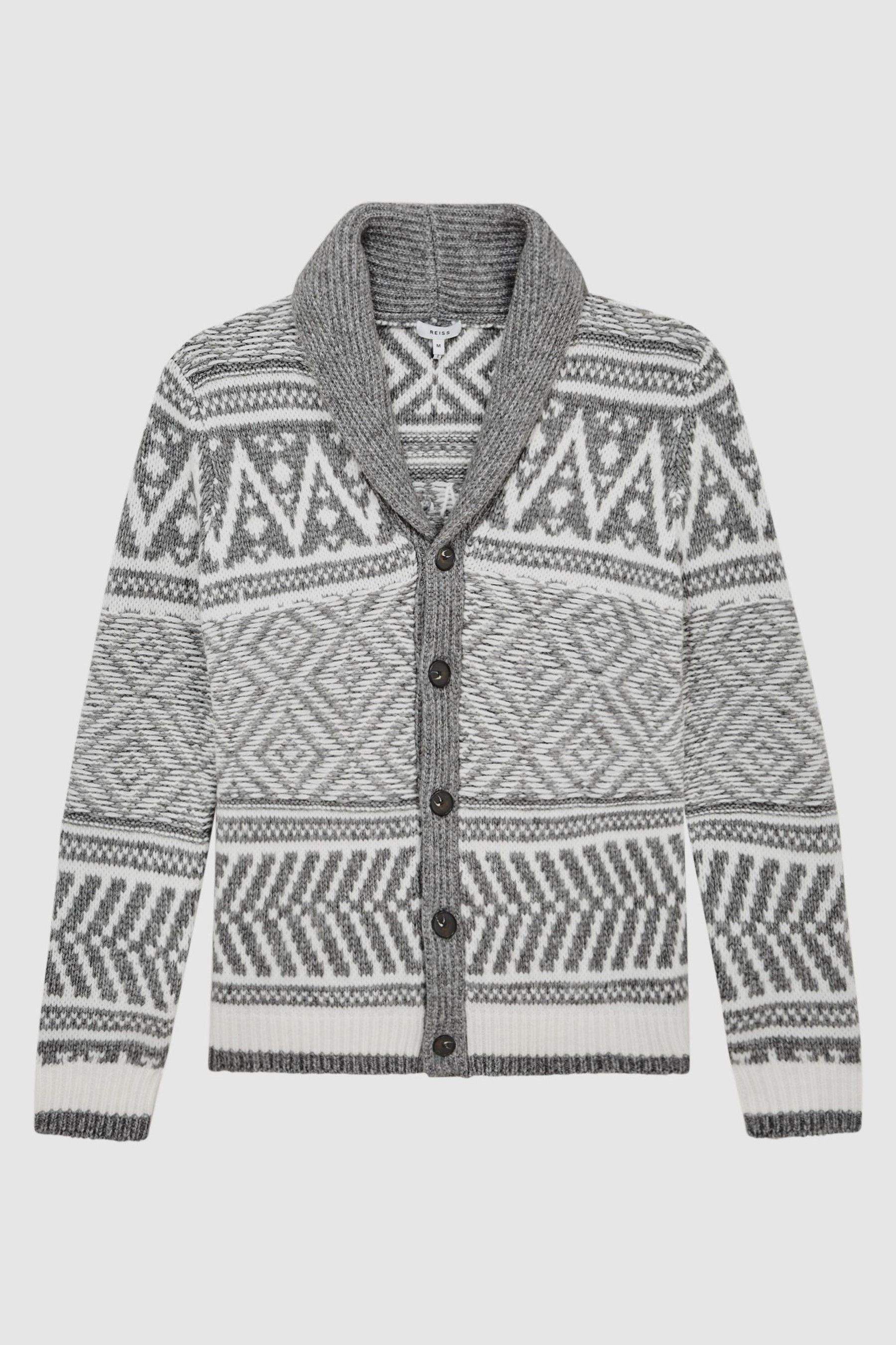 Fair isle shawl collar cardigan discount