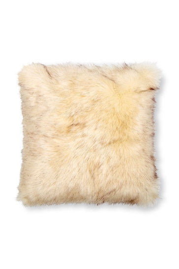 Laura Ashley Cream Berwyn Faux Fur Cushion
