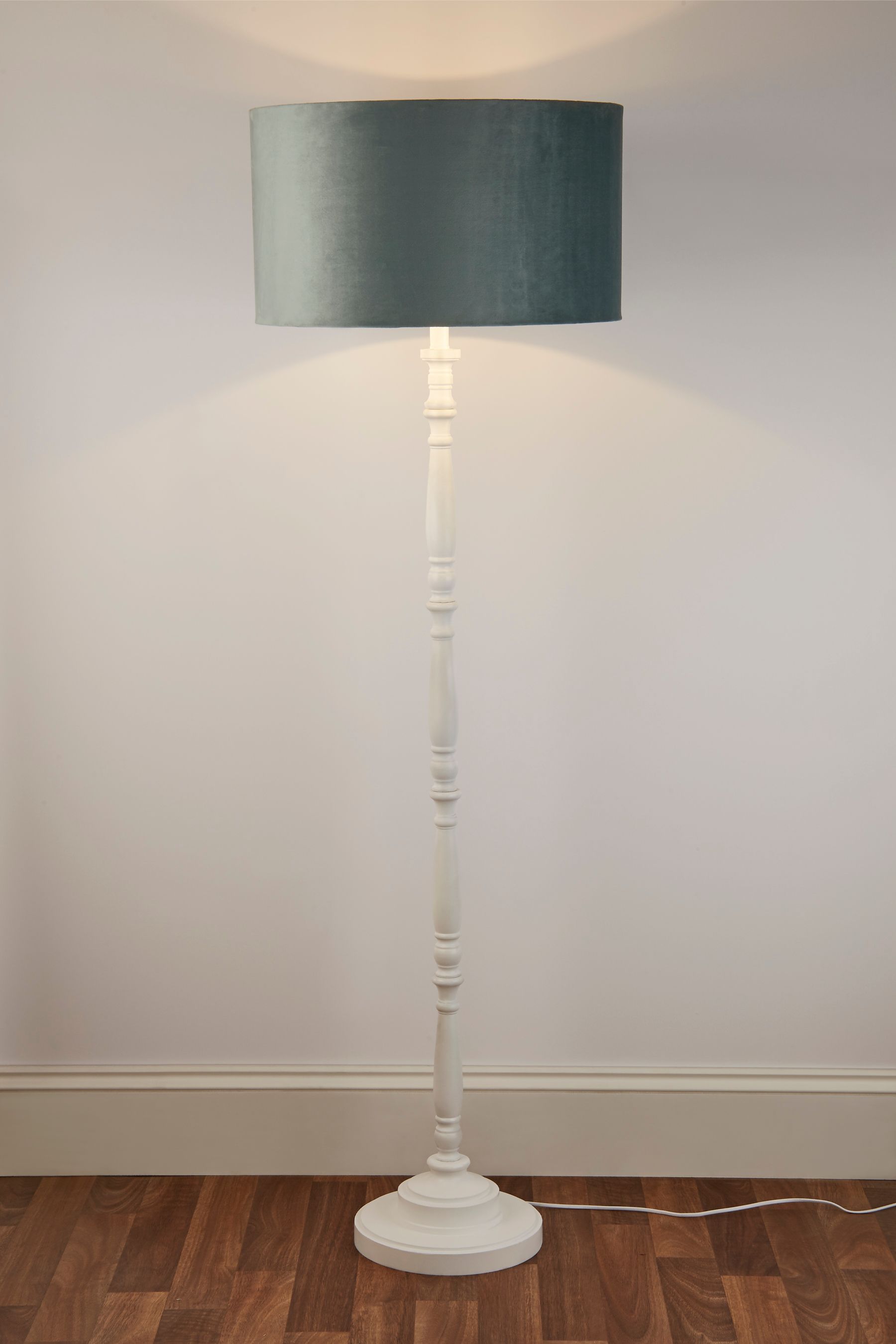 Searchlight White Lumi Candlestick Floor Lamp Base