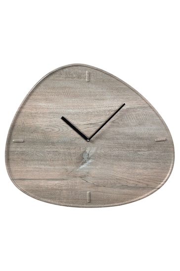 Pacific Grey Oak Teardrop Wall Clock
