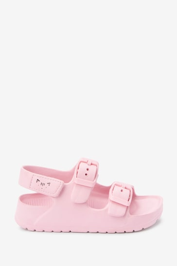 Pink Double Buckle Sandals