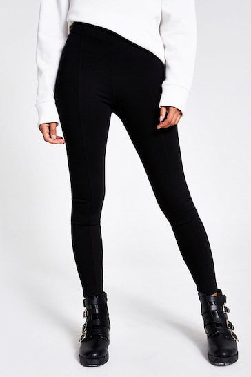 Buy River Island Black High Waisted Ponte Leggings from the Next UK ...