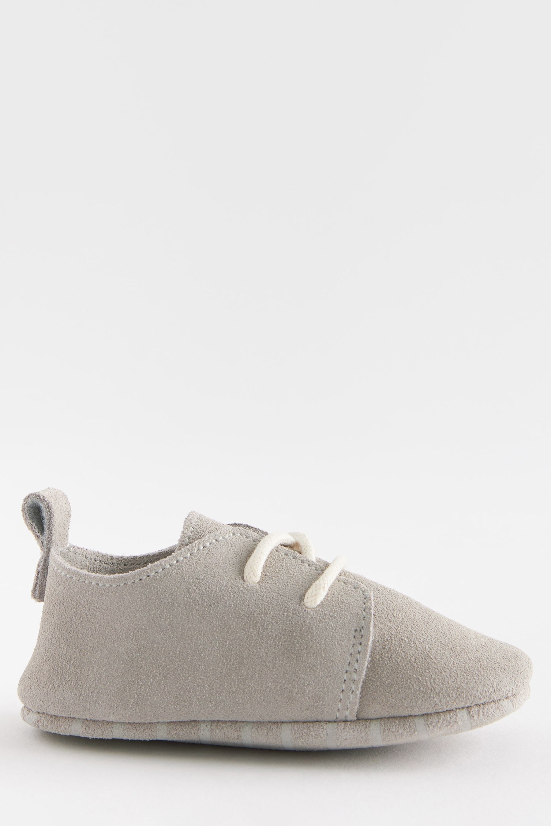 Grey Suede Baby Lace Up Shoes 0 24mths