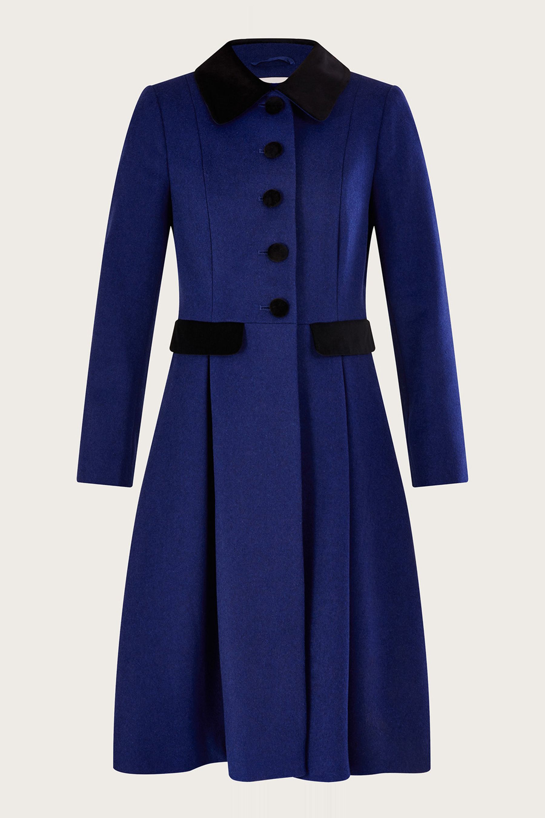 Buy Monsoon Blue Opal Opera Coat In Wool Mix from the Next UK