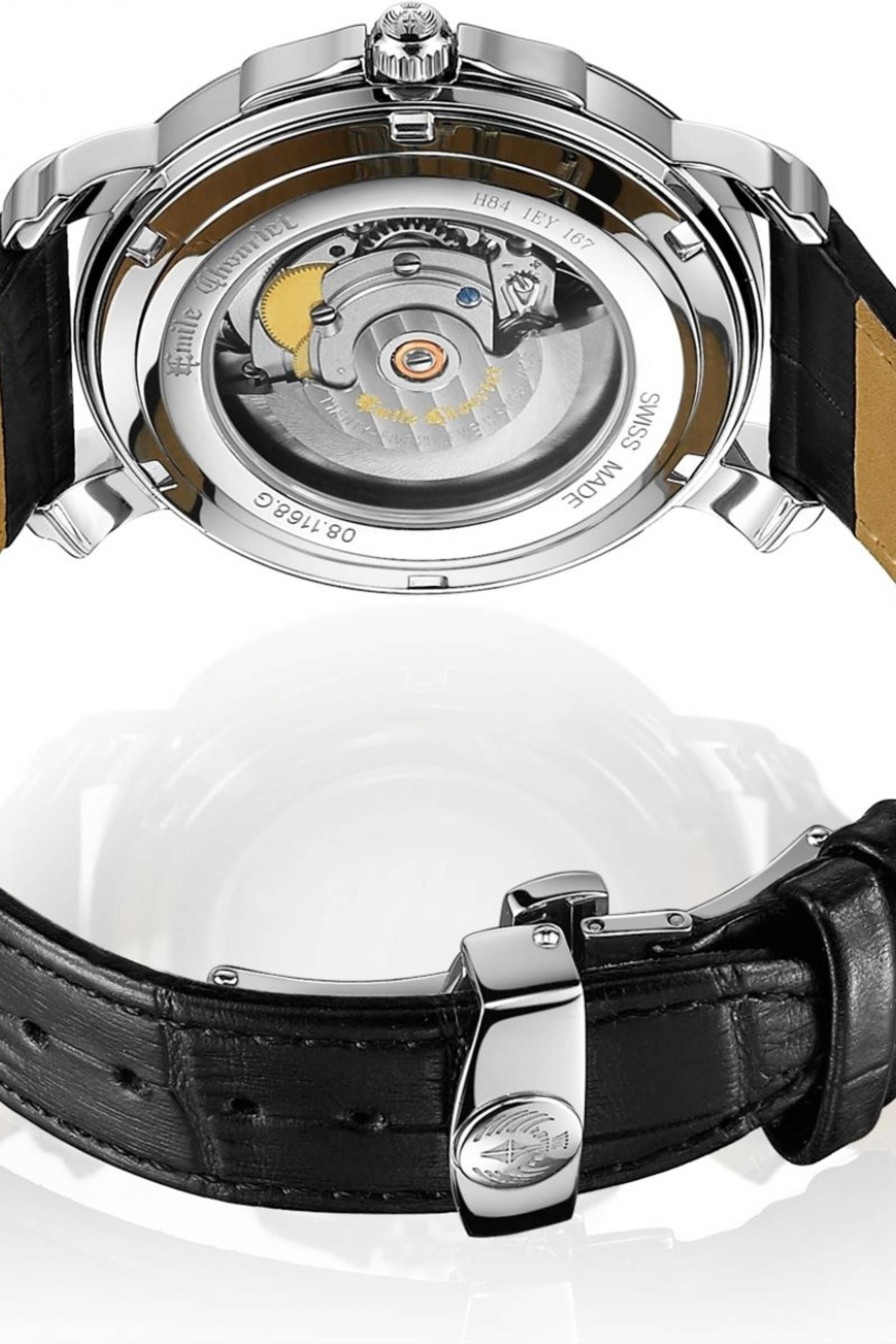 Emile Chouriet Gents Silver Tone Classic Lac L man Watch