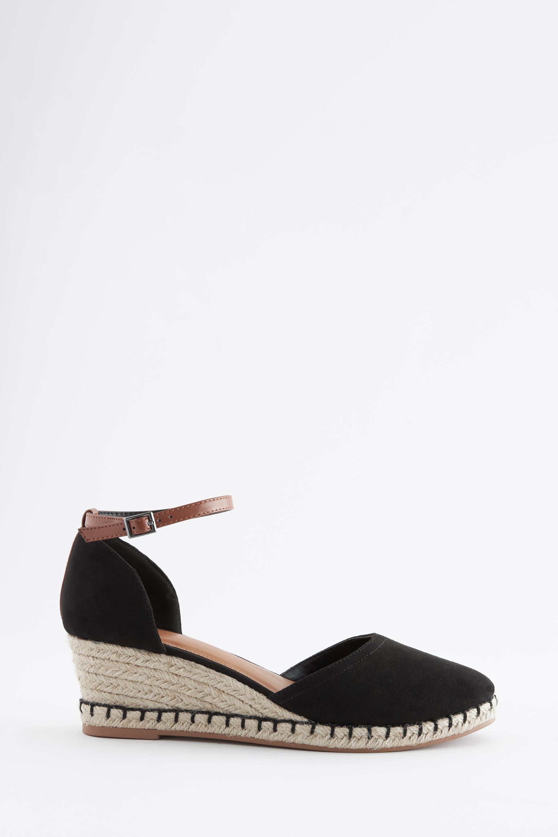 Closed toe top wedges black