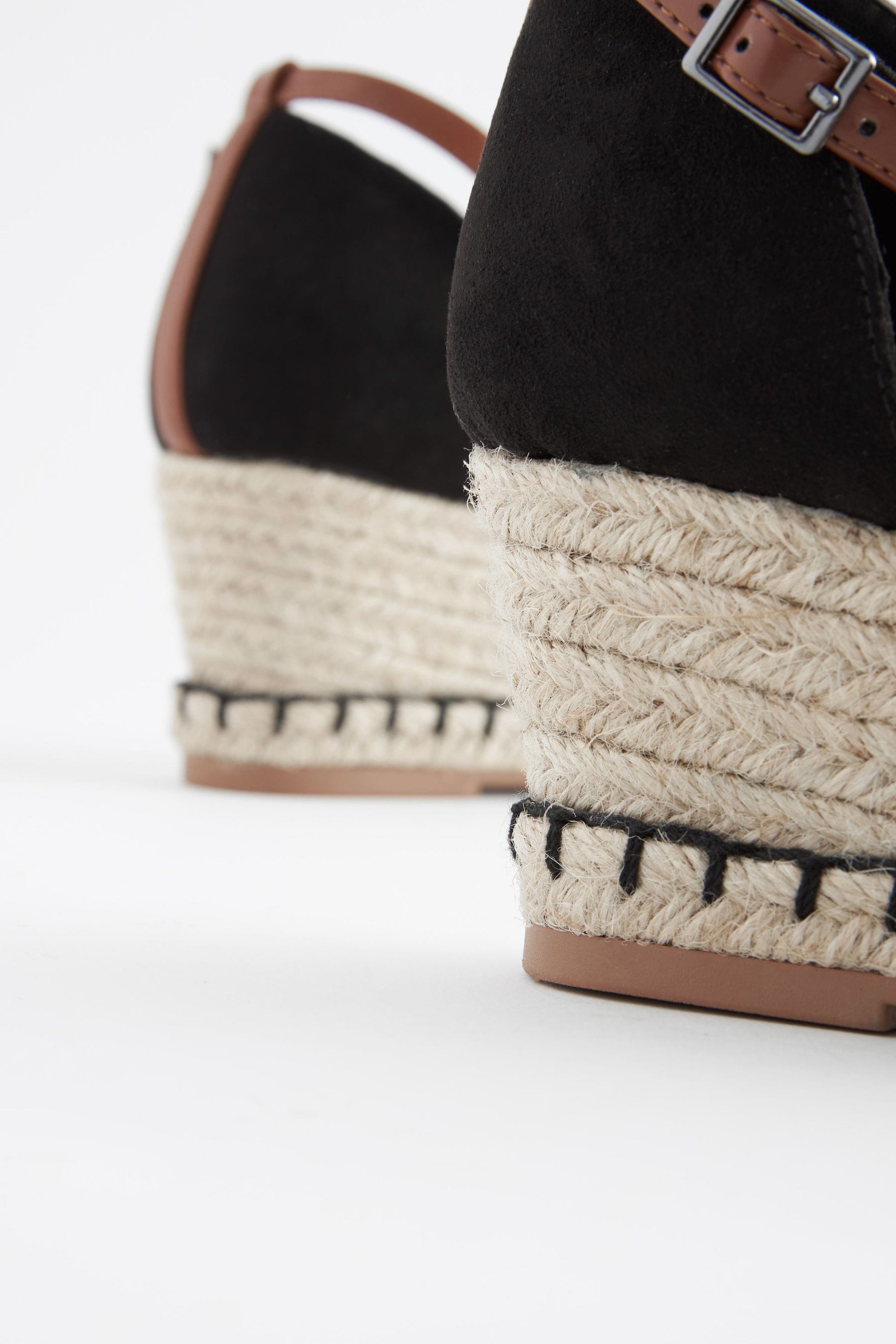 Wide closed toe top wedges