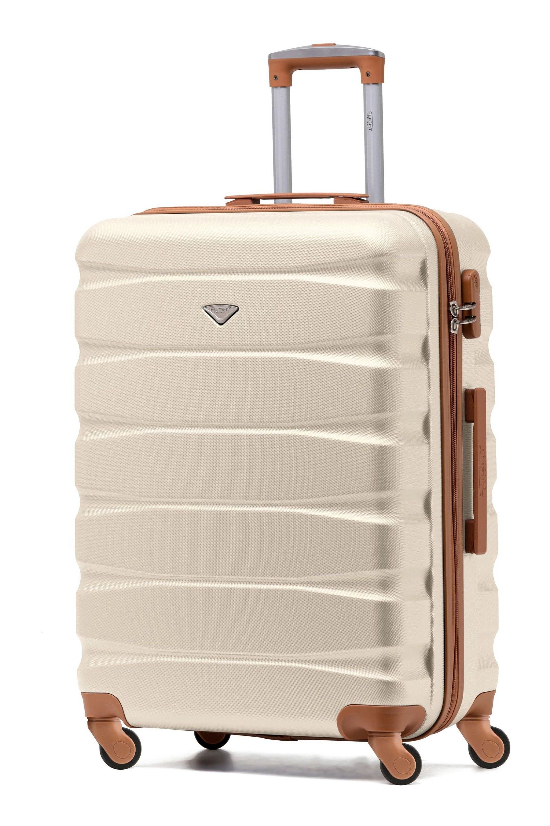 Cream suitcase sales