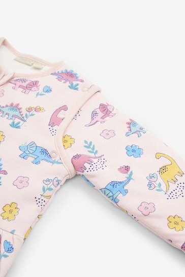 JoJo Maman Bébé Pink Dino 2.5 Tog Travel Toddler Sleeping Bag