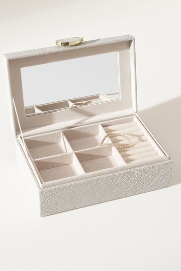 Buy Truly Grey Luxe Shagreen Jewellery Box from the Next UK online shop