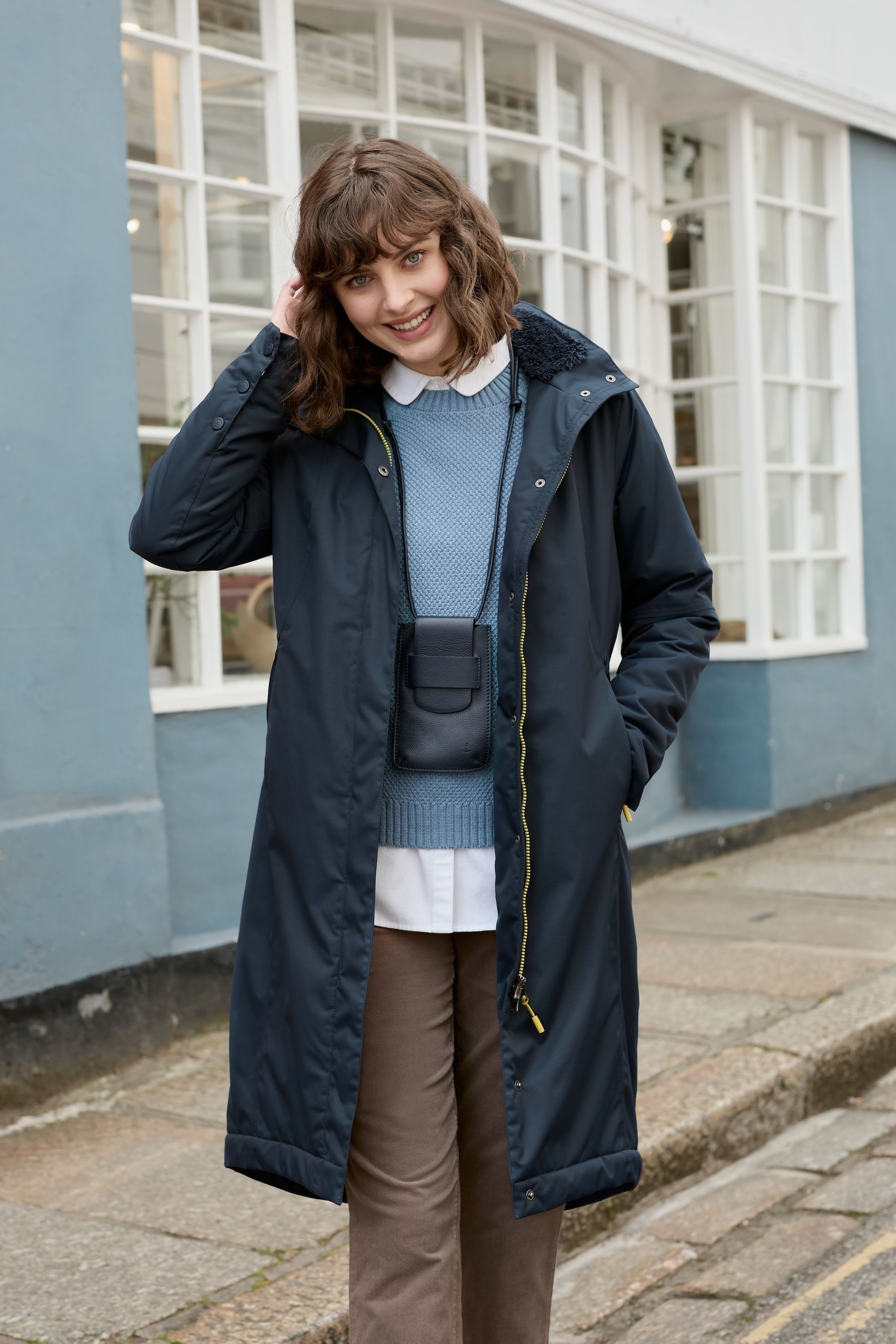 Seasalt Cornwall Navy Blue Petite Waterproof Janelle Coat