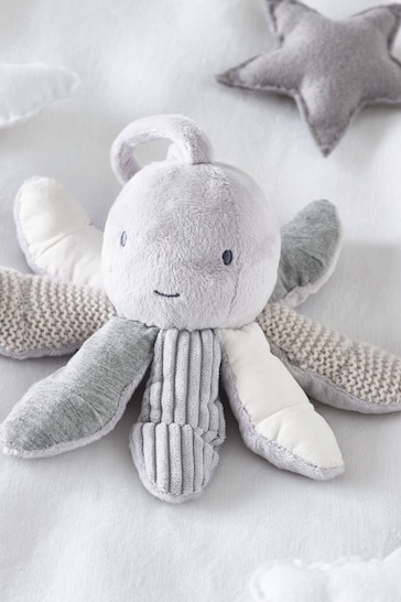 The White Company Interactive Oscar Octopus White Toy