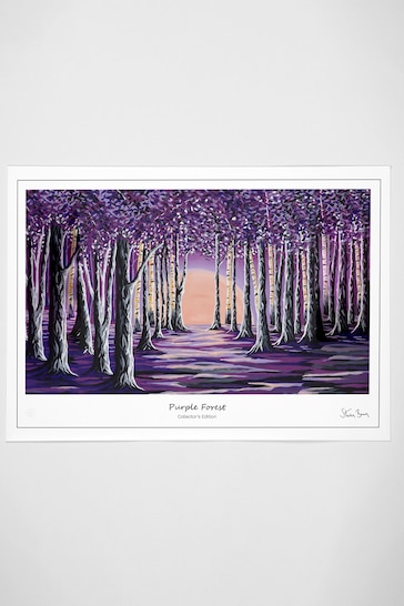 Steven Brown Art Purple Forest A3 Collector's Edition Print