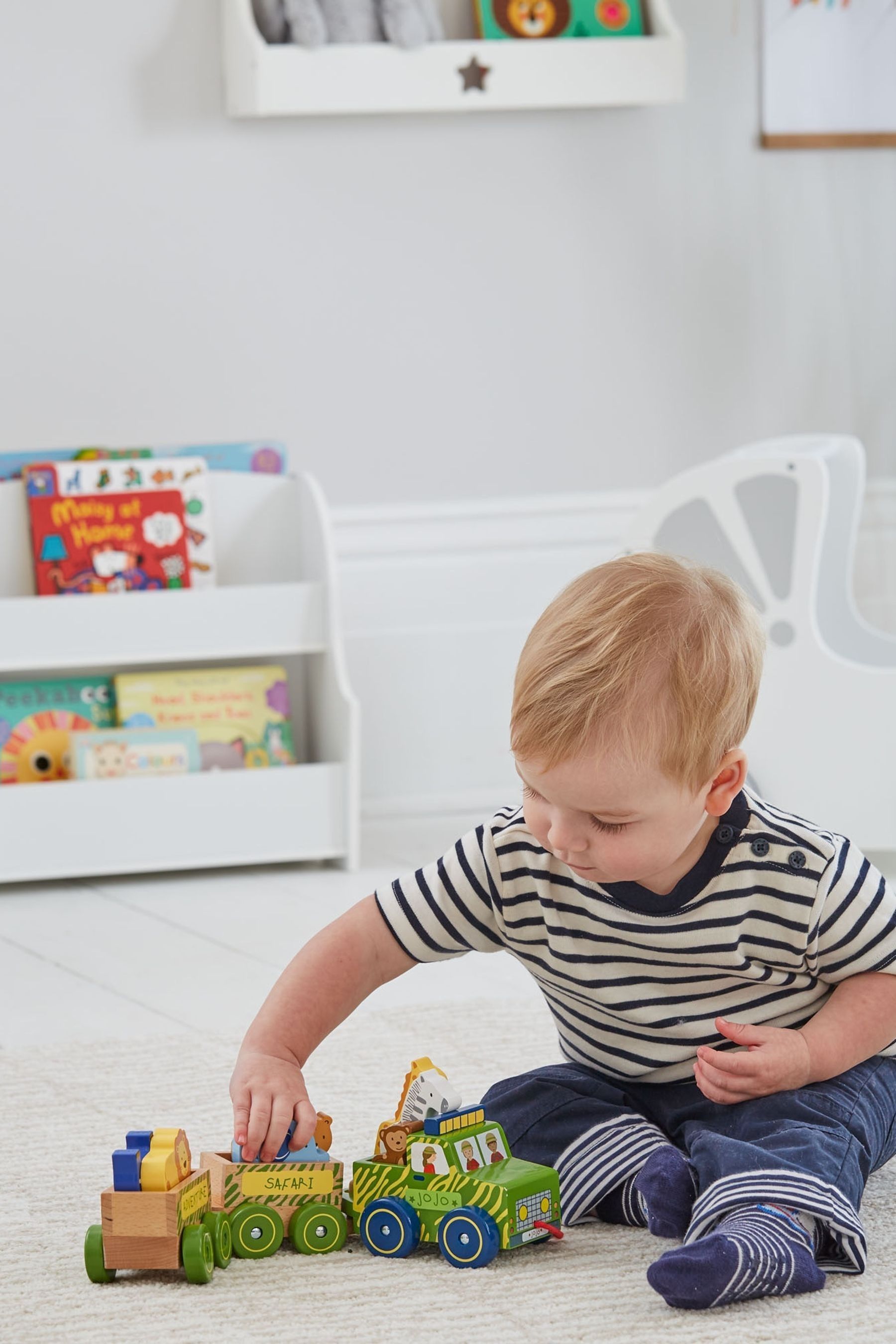 Buy JoJo Maman Bebe Wooden Safari Pull Along Truck with Animals from the Next UK online shop