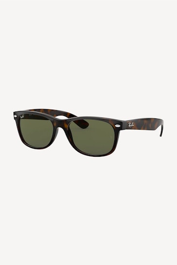 Buy Ray Ban Tortoiseshell Brown New Wayfarer Sunglasses from the