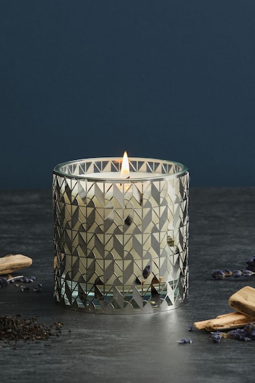 Silver Midnight Patchouli & Amber Single Wick Scented Candle