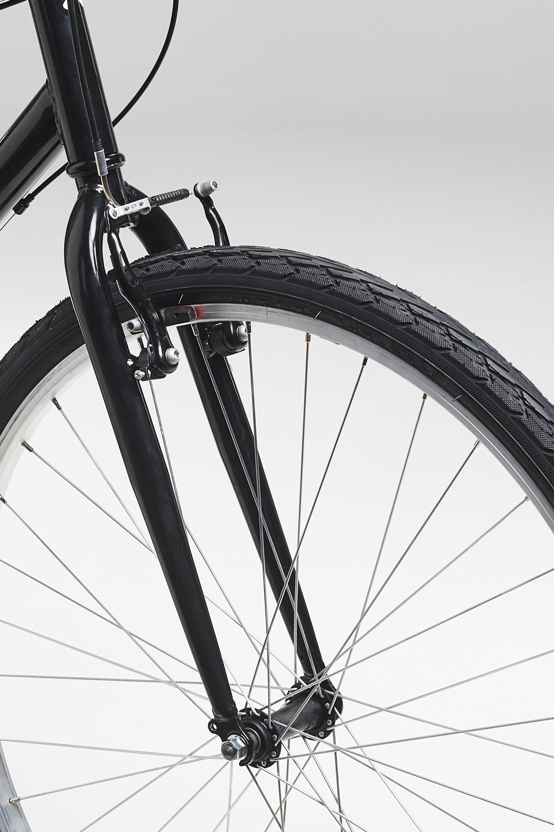 Decathlon Black Riverside 100 180 190 cm Hybrid Bike
