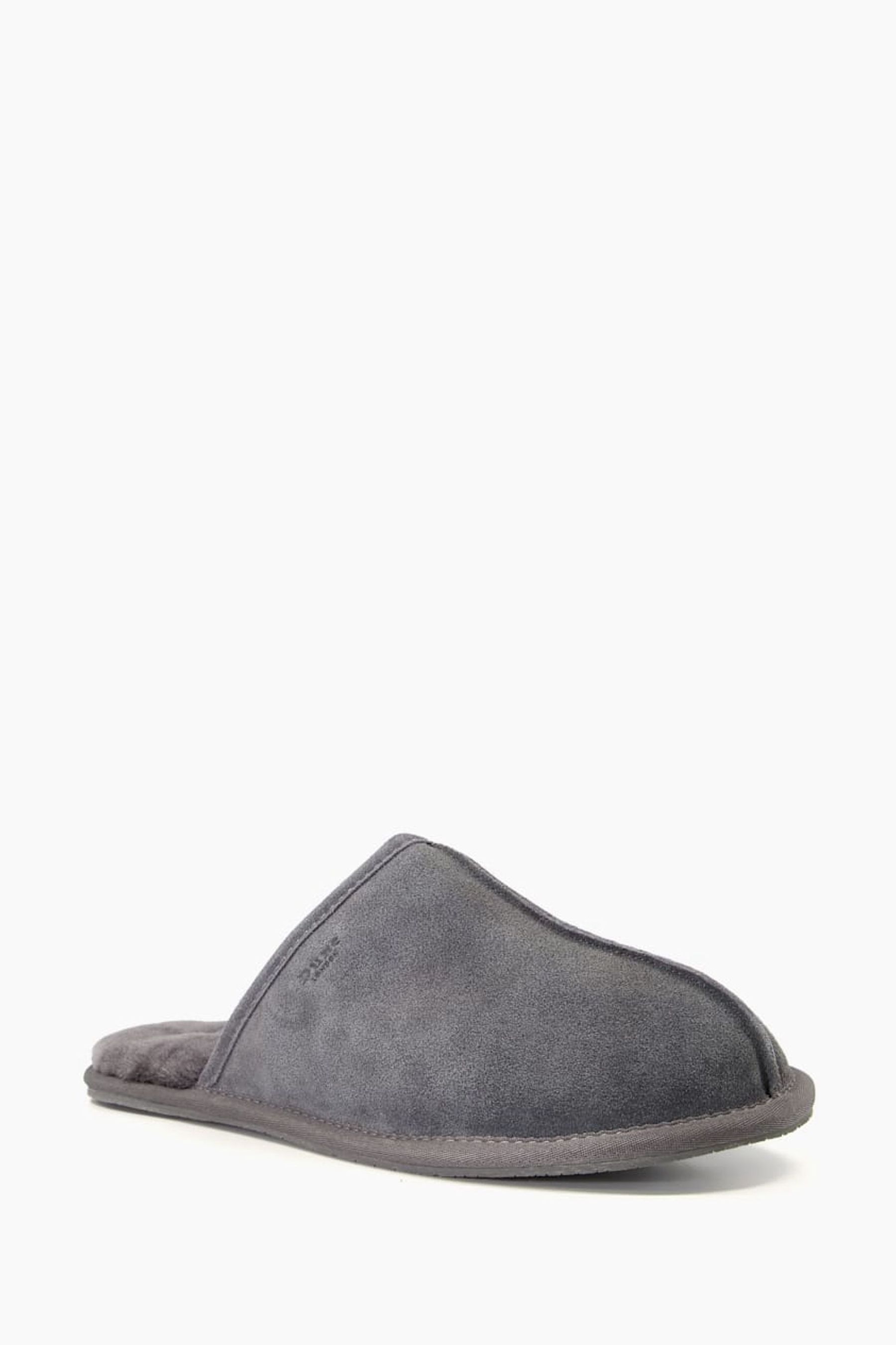 Buy Dune London Grey Forssee Sheepskin Mule Slippers from the Next UK online shop