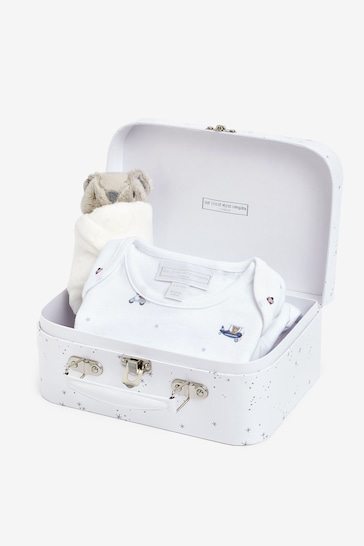 The White Company Organic Cotton London White Suitcase Gift Set