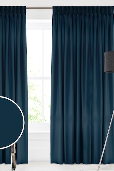 Indigo Blue Montero Velvet Made To Measure Curtains