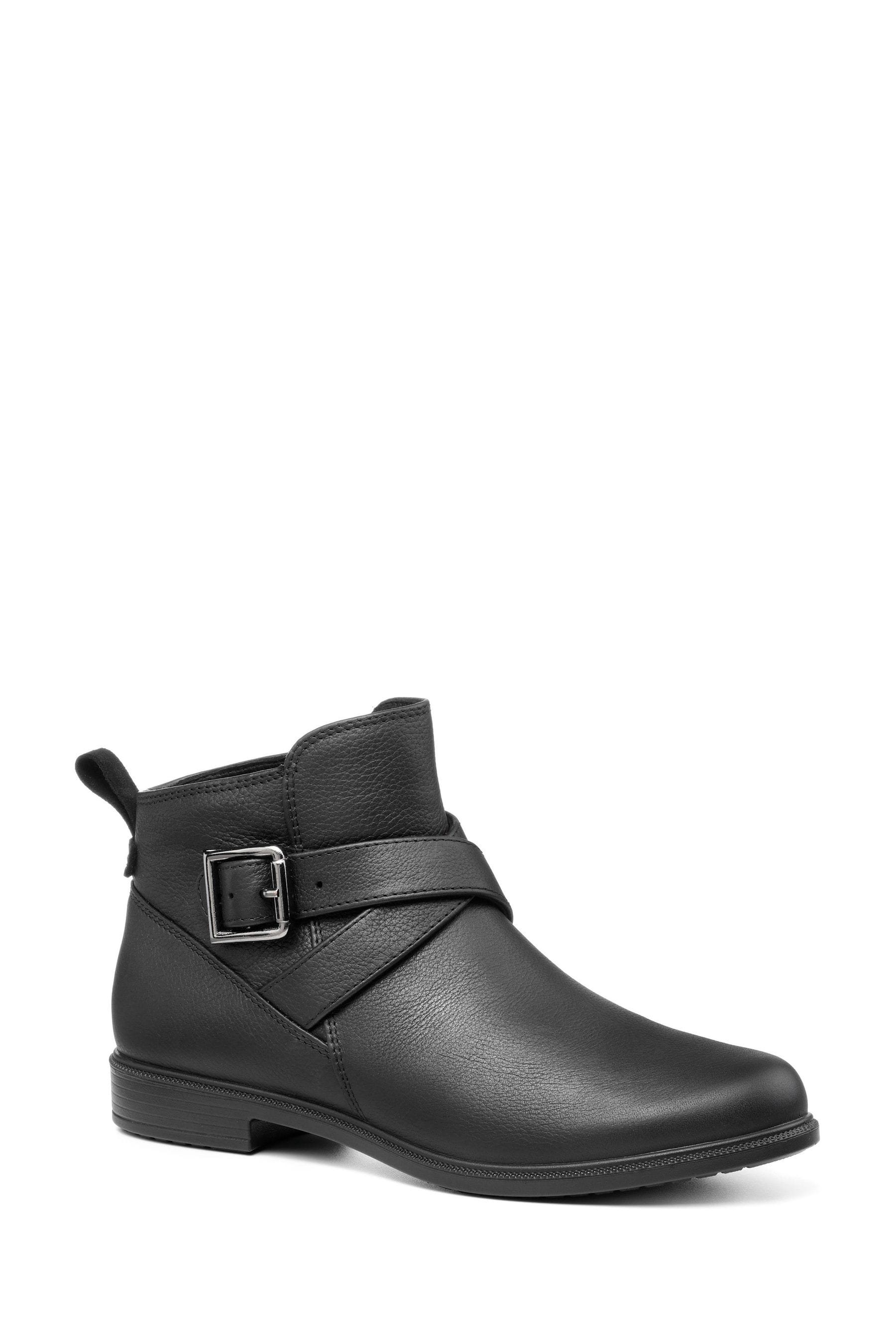 Buy Hotter Kingsley Wide Fit Black Zip Fastening Boots from the