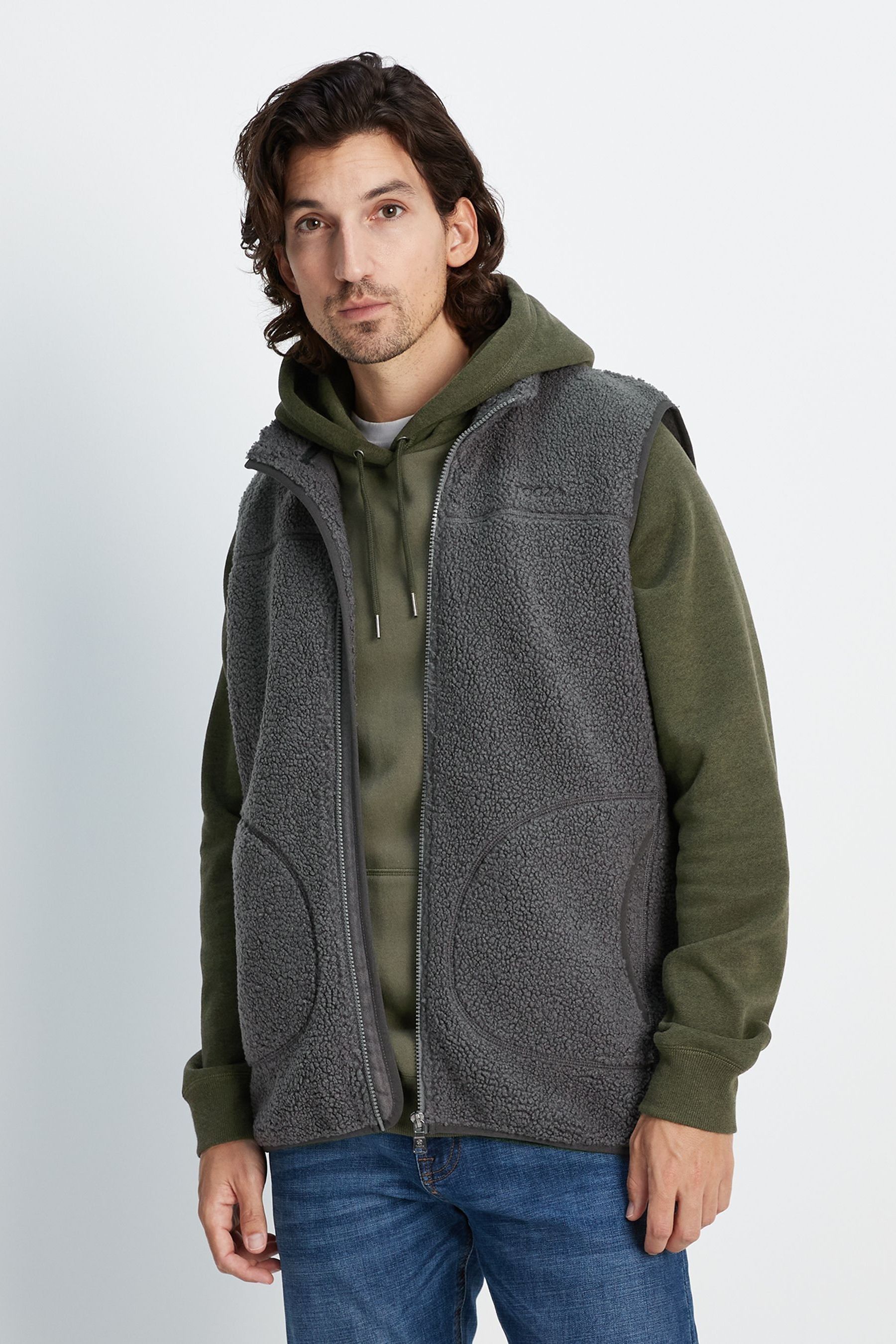 Buy Tog 24 Mens Green Mackay Sherpa Fleece Gilet from the Next UK