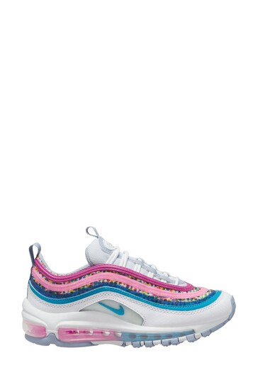 Nike Dunk White/Pink Air Max 97 SE Youth Trainers