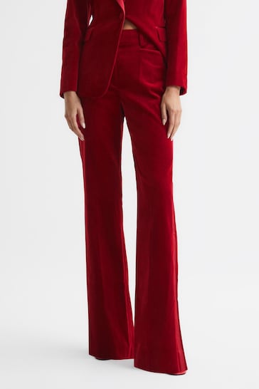 Buy Reiss Bree Velvet Flared Trousers from the Next UK online shop