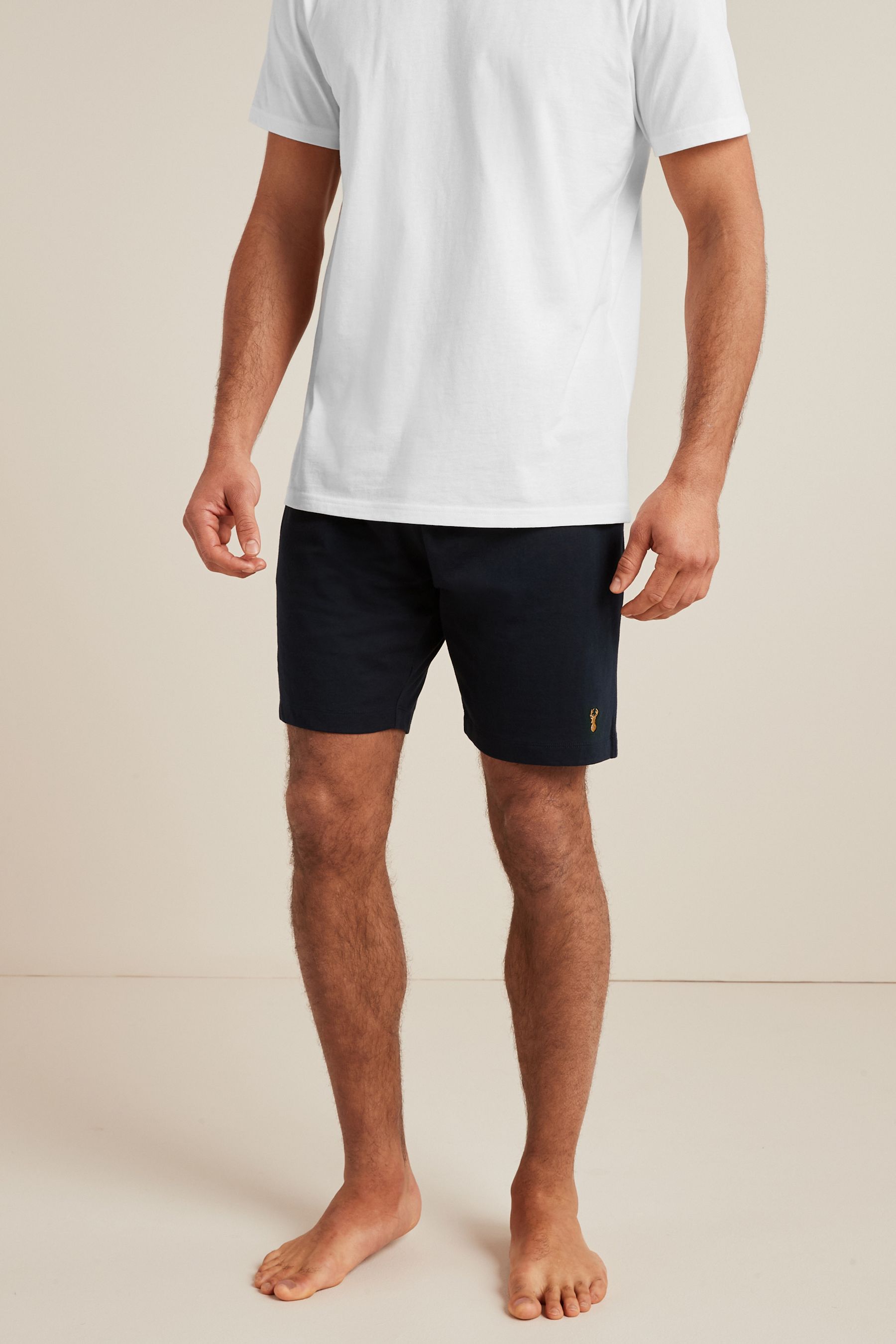 Buy Navy Blue Grey Black Lightweight Shorts 3 Pack from the Next