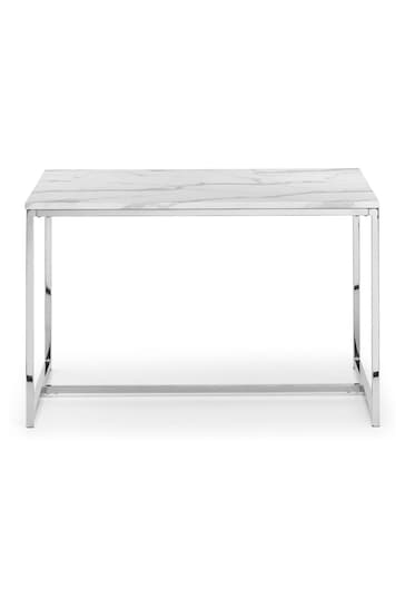 Julian Bowen White Scala Marble Effect 4 Seater Dining Table