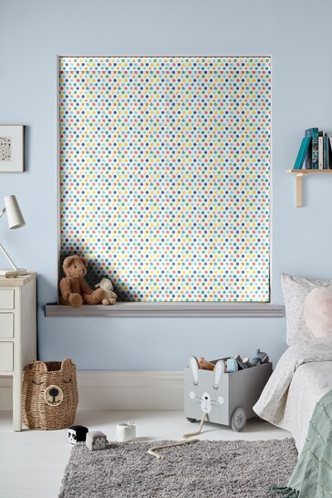 Voyage Primary Kids Dotty Made To Measure Roman Blind