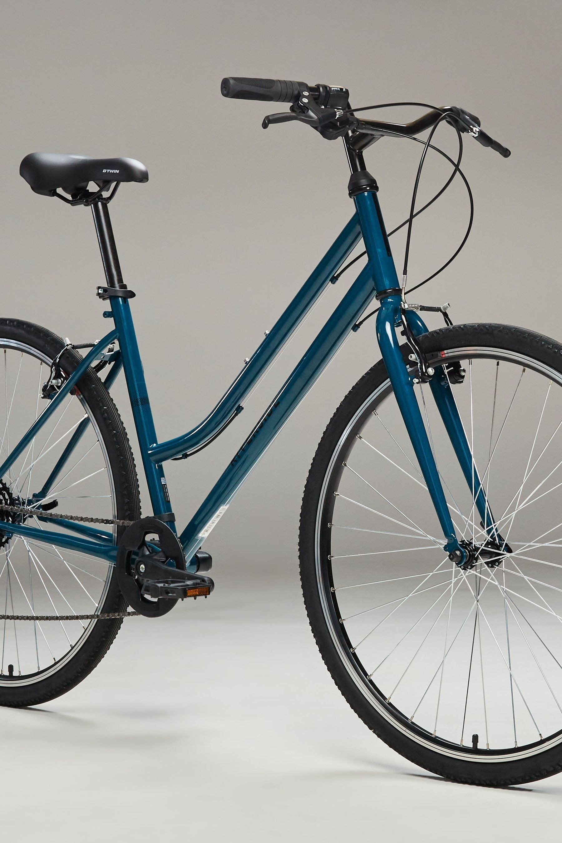 Buy Decathlon Blue Riverside 120 Low Frame 166 177 cm Hybrid Bike