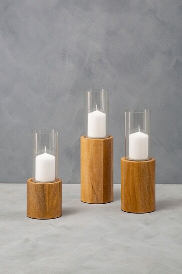 Fifty Five South Natural Hurricane Candle Holder