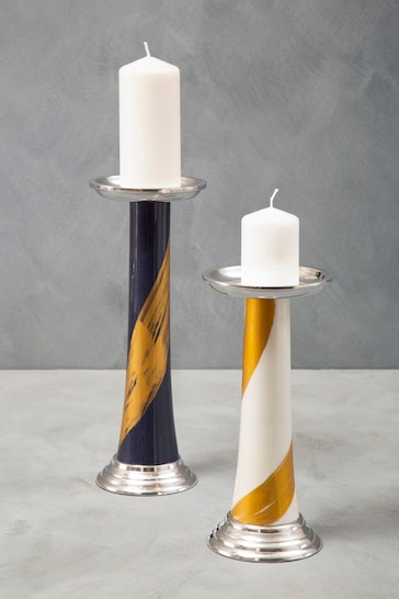 Fifty Five South Grey Alma Candle Holder