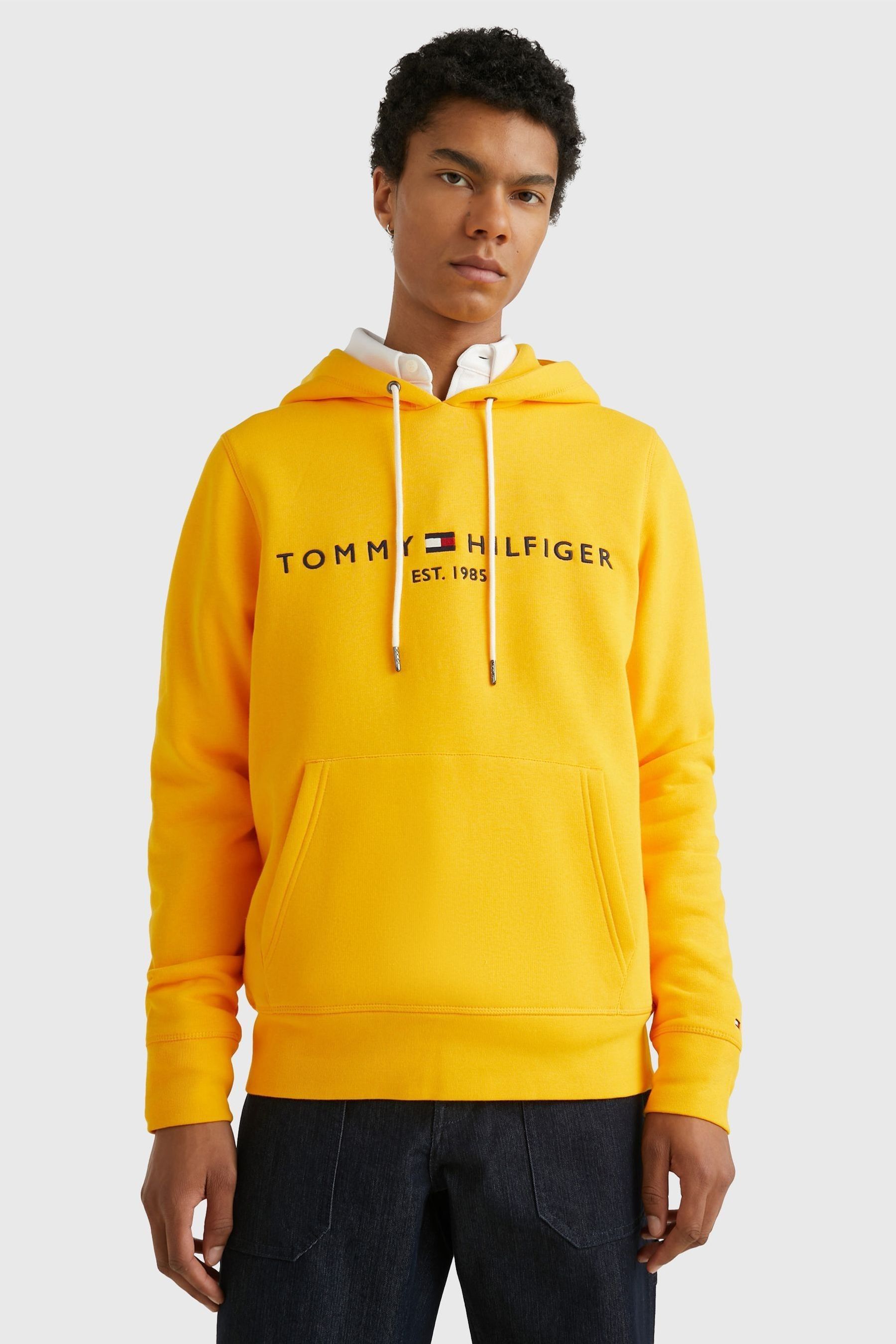 Hilfiger yellow cheap hoodie