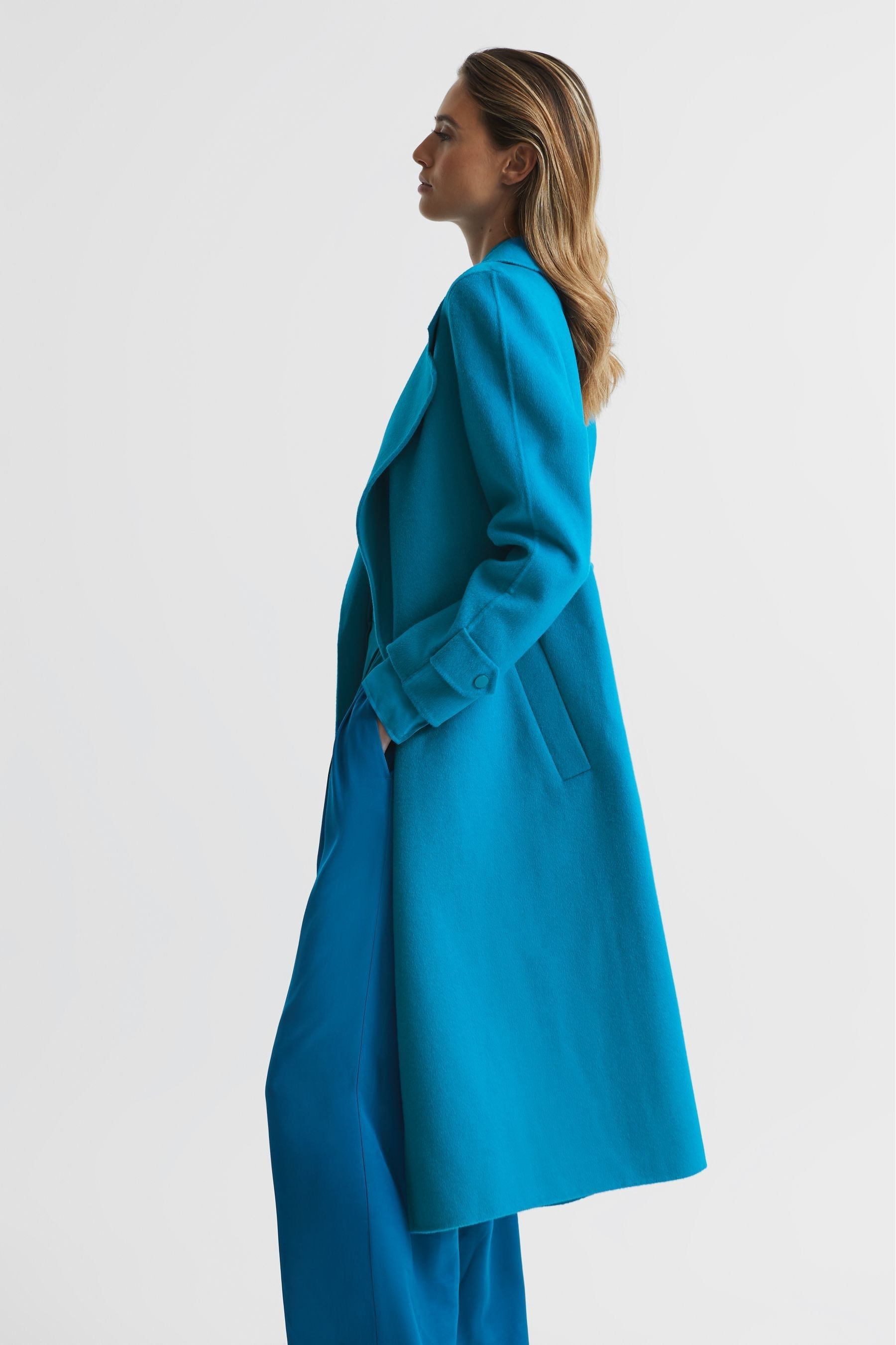 Turquoise sales wool coat