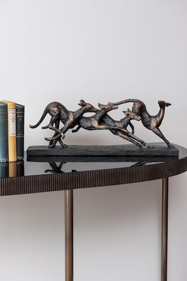 Libra Bronze Racing Greyhounds Sculpture Sculpture