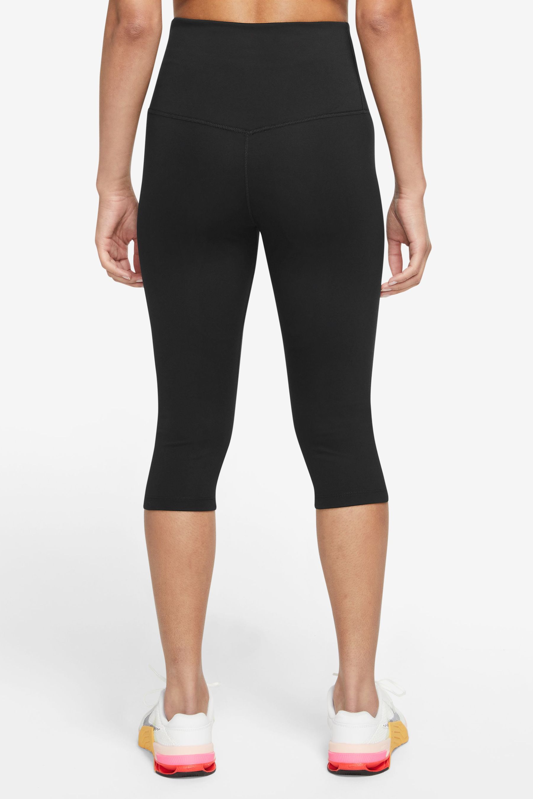 Buy Nike Black One Dri FIT High Rise Capri Leggings from the Next