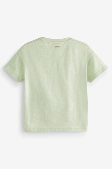 Mint Velvet Khaki Green Sequin Sun T-Shirt